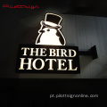 Hotéis Acrílicos Personalizados ao ar livre Caixa de luz do logotipo